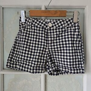 Gap Kids Navy Gingham Cuffed Shorts Size 8